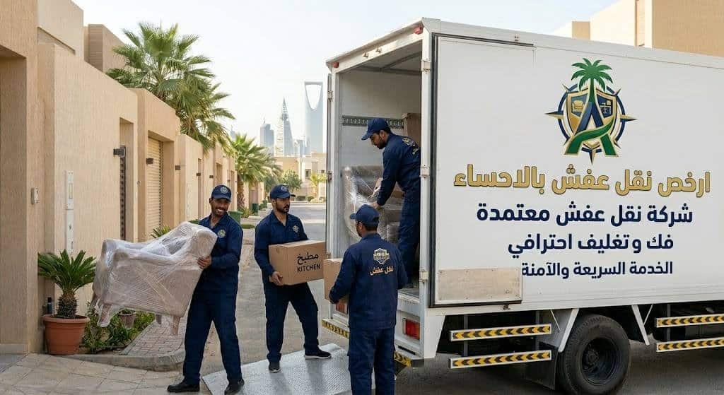 دينا نقل عفش مجهزة وصناديق مغلقة مخصصة لحماية الأثاث أثناء الانتقال بأسعار رخيصة في الأحساء.