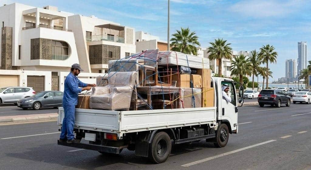 جدول يوضح أسعار نقل عفش الإحساء لتقديم خدمات نقل وتغليف الأثاث بكفاءة عالية وبأقل التكاليف مع توفير سيارات دينا نقل عفش مجهزة.